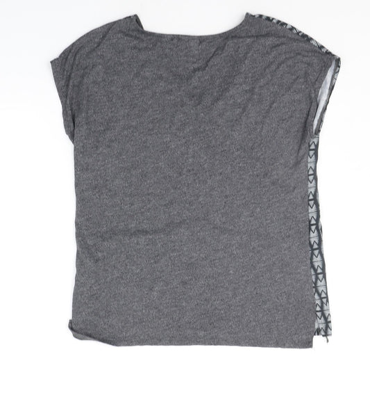 Womens UK Size S Yessica Grey Basic T-Shirt