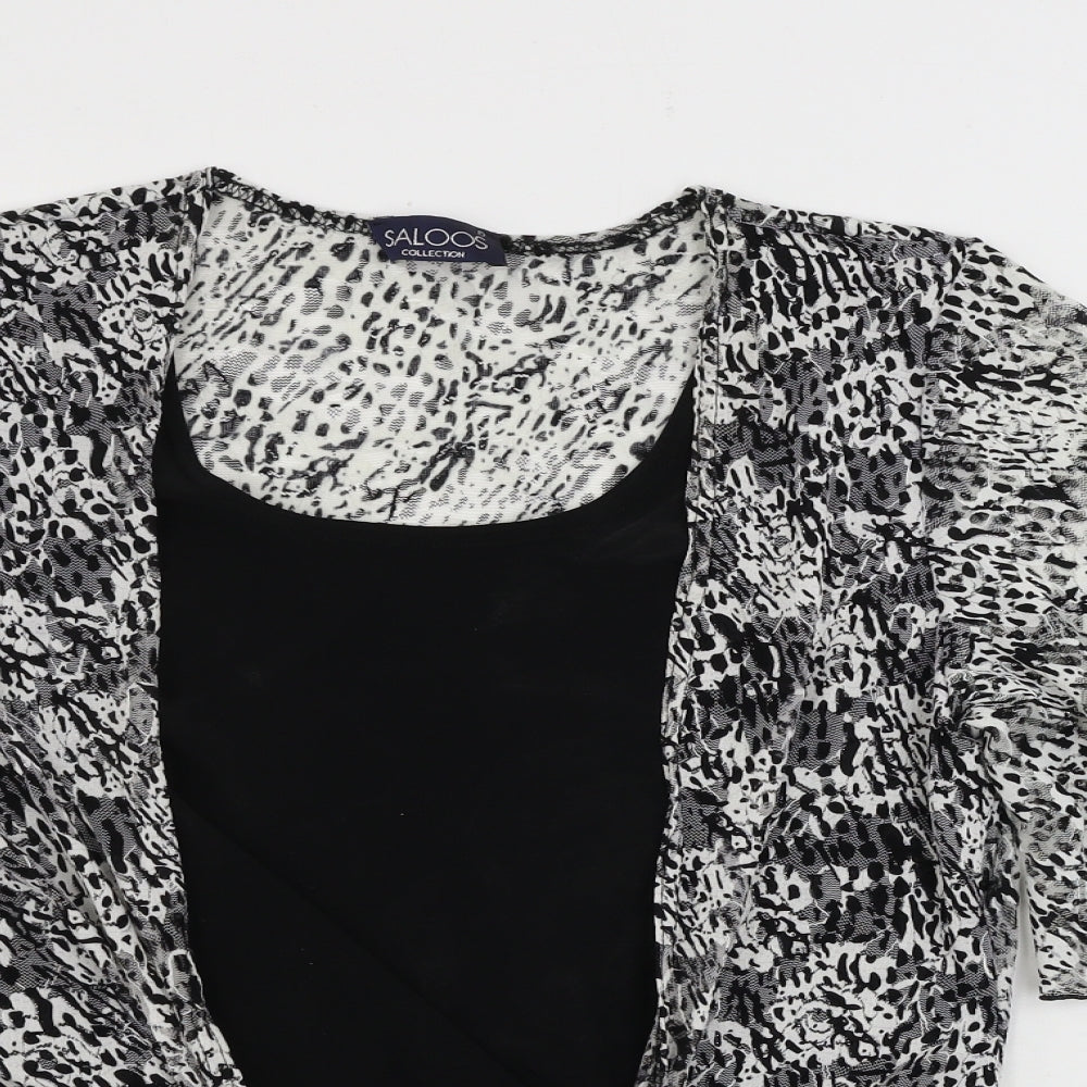 Womens UK Size M Saloos Black Basic T-Shirt