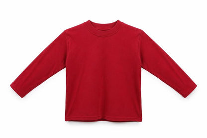 Front view of Preworn boys’ red basic t-shirt, size 2, years