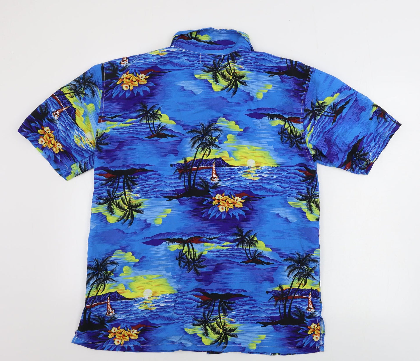 Wicked Costumes  Mens Blue    Button-Up Size S