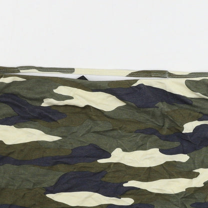 H&M  Womens Green Camouflage  A-Line Skirt Size S