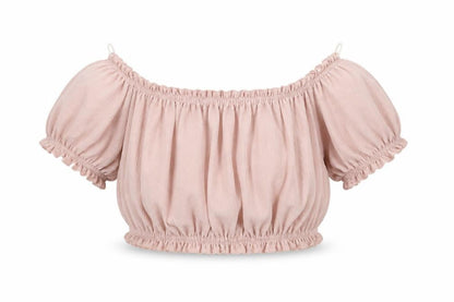 Front view of H&M women’s pink cropped t-shirt, size XS