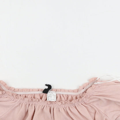 H&M Womens Pink   Cropped T-Shirt Size XS