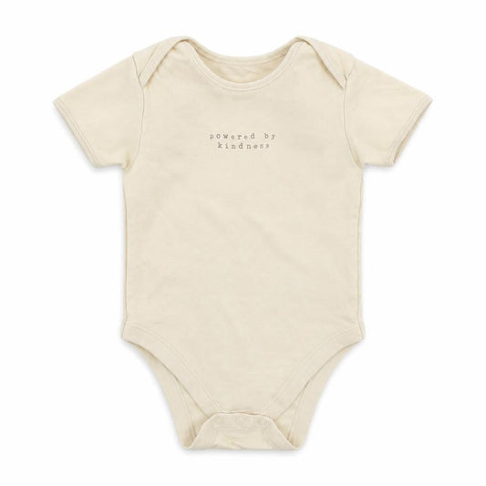 Front view of George boys’ beige babygrow one-piece, size 18-24, months