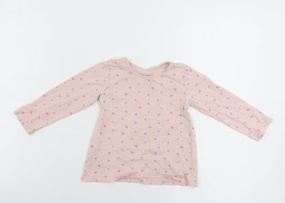 George Girls Pink   Basic T-Shirt Size 18-24 Months
