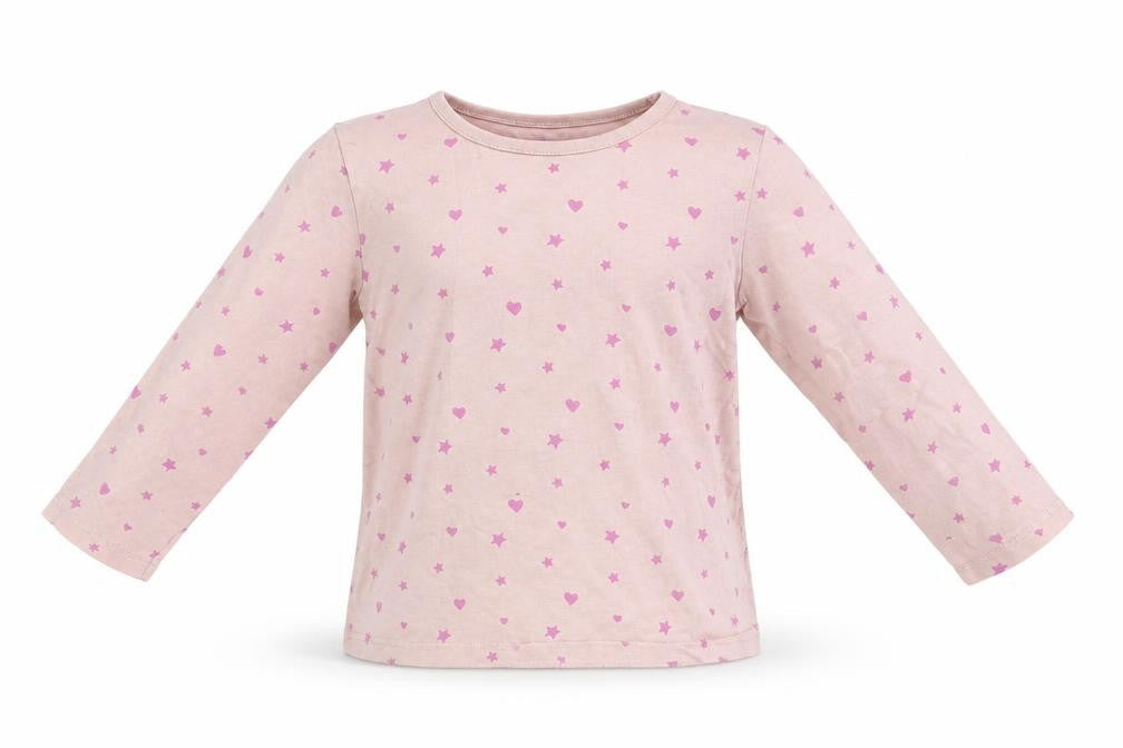 Front view of George girls’ pink basic t-shirt, size 18-24, months