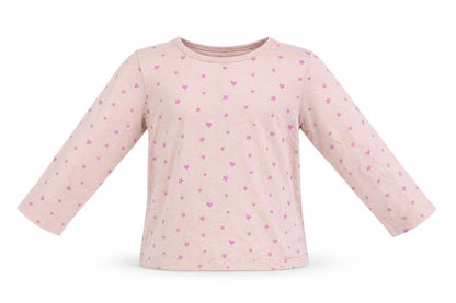 Front view of George girls’ pink basic t-shirt, size 18-24, months