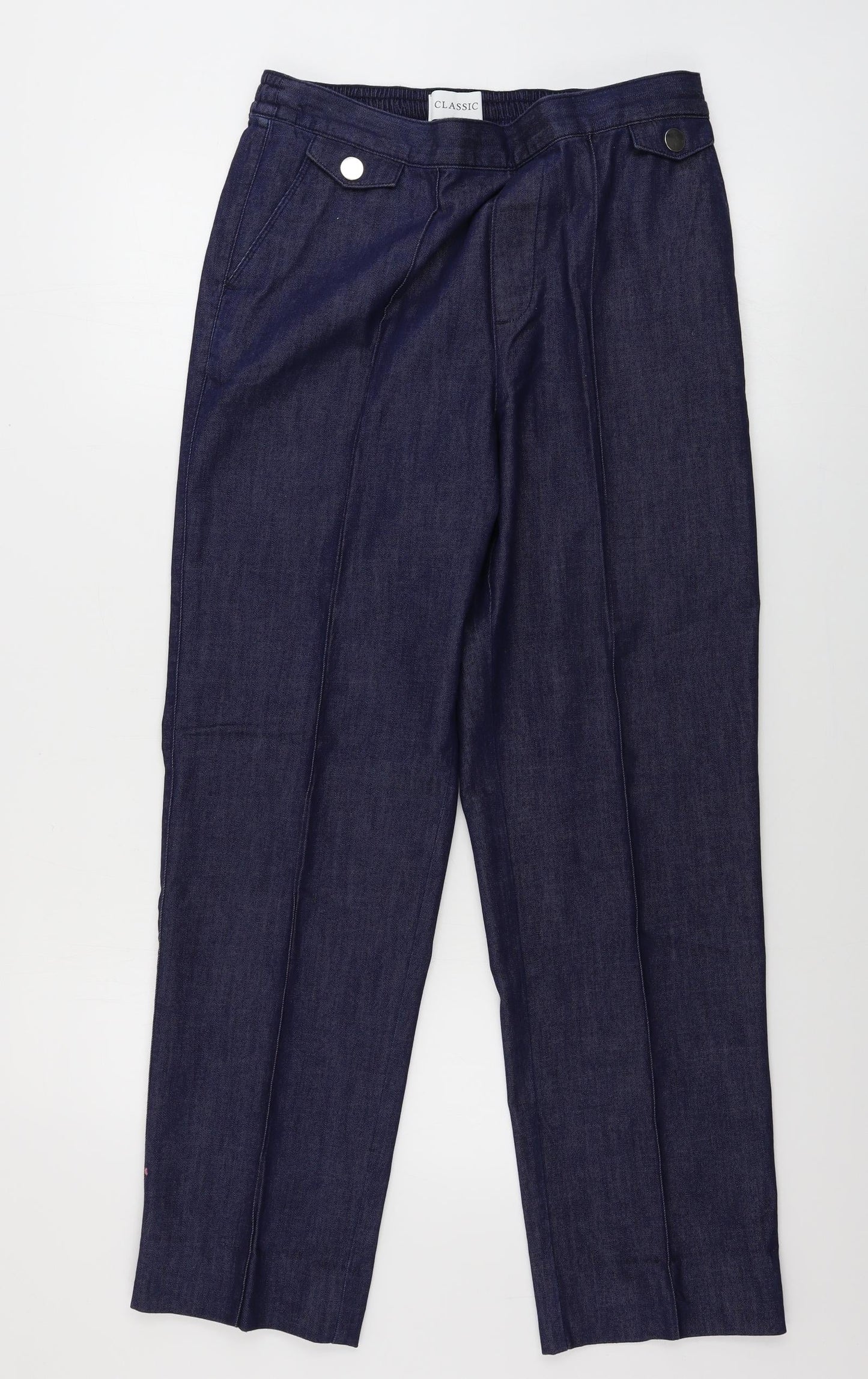 Womens UK Size 12 Marks and Spencer Regular Fit  Blue Trousers