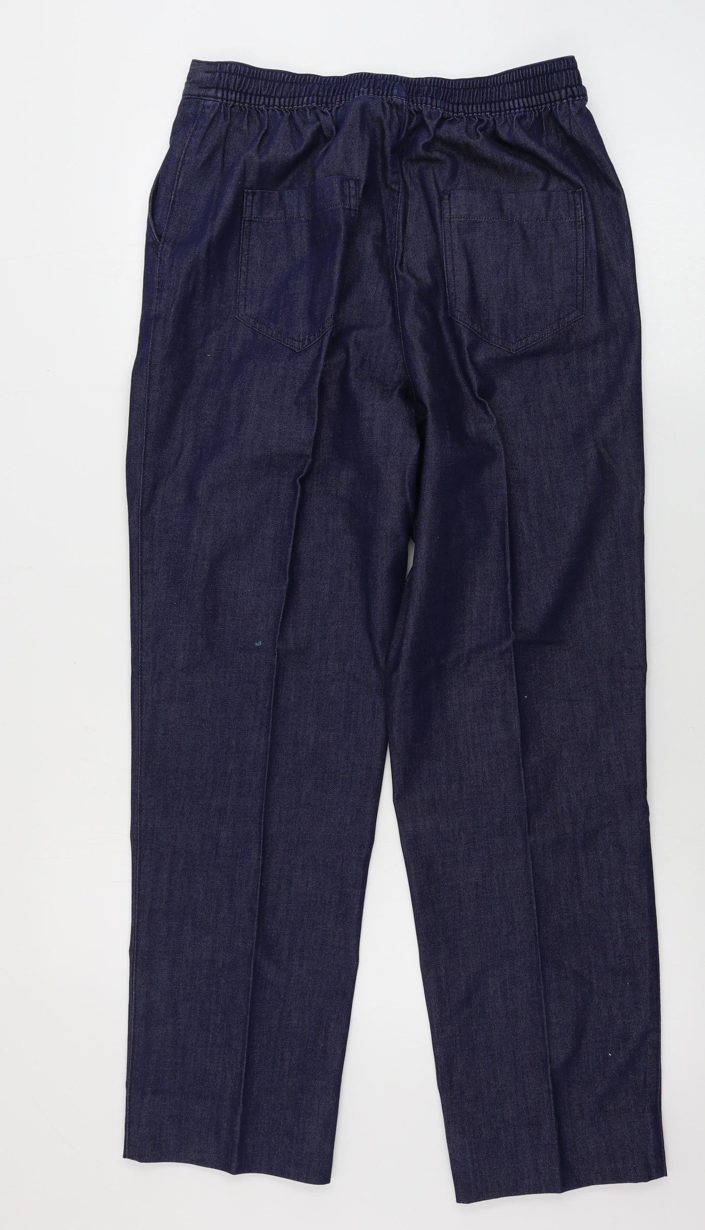 Womens UK Size 12 Marks and Spencer Regular Fit  Blue Trousers