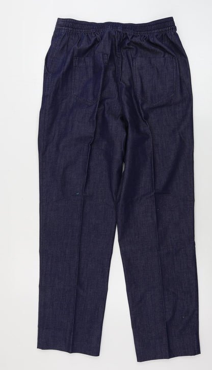 Womens UK Size 12 Marks and Spencer Regular Fit  Blue Trousers
