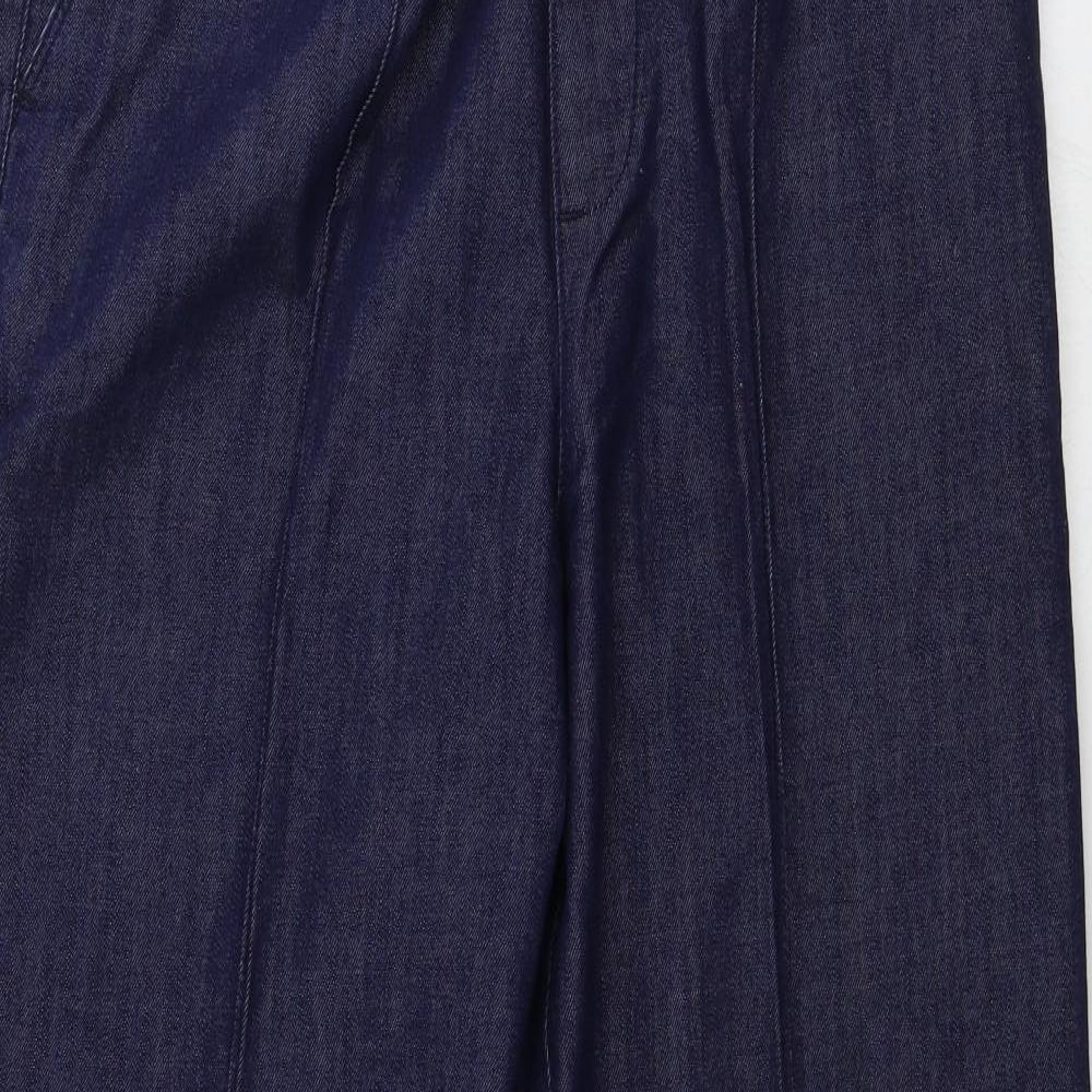 Womens UK Size 12 Marks and Spencer Regular Fit  Blue Trousers