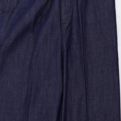 Womens UK Size 12 Marks and Spencer Regular Fit  Blue Trousers