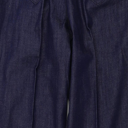 Womens UK Size 12 Marks and Spencer Regular Fit  Blue Trousers