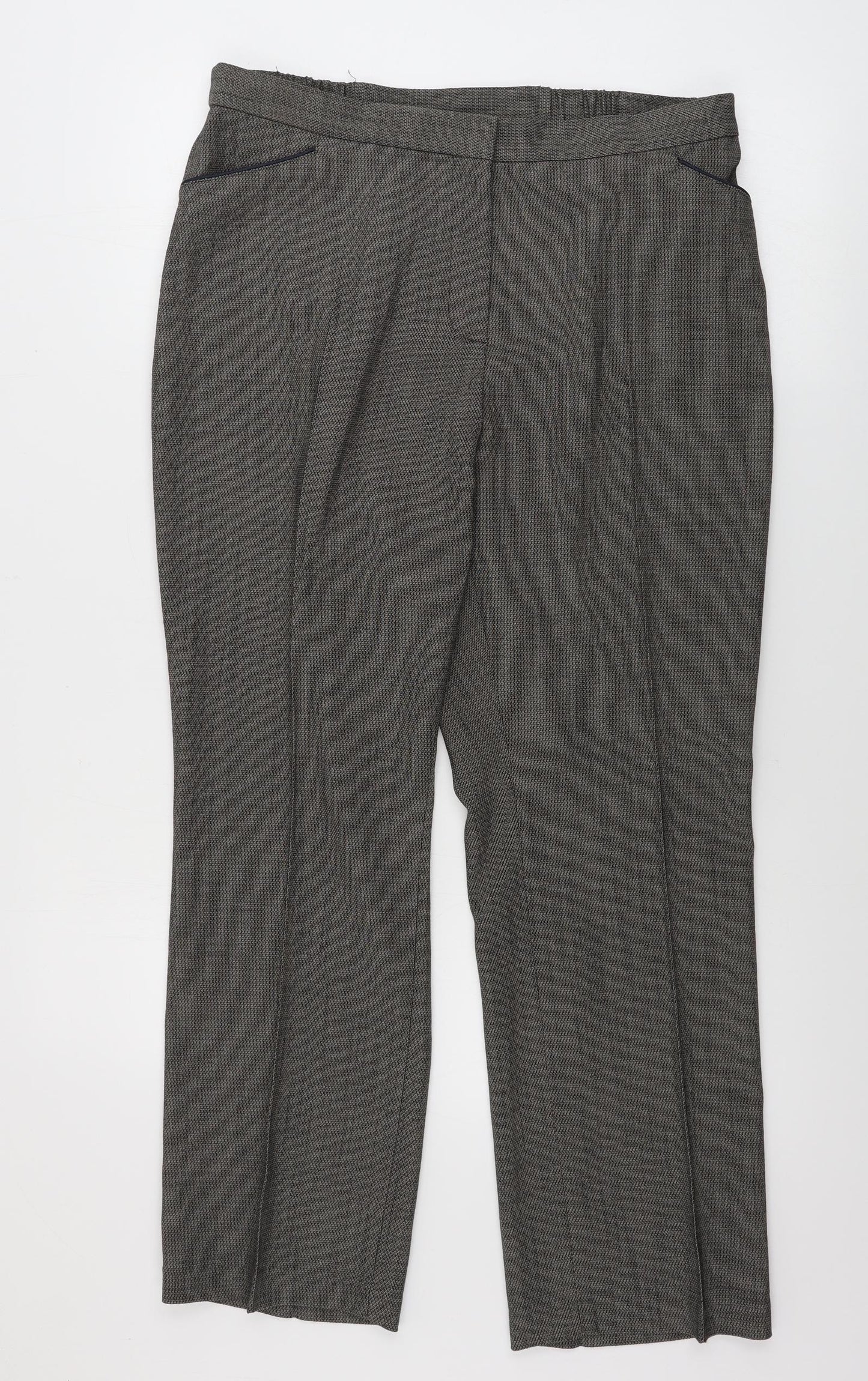Womens UK Size 12 Marks and Spencer Regular Fit  Brown Trousers