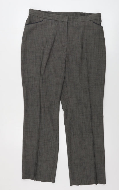 Womens UK Size 12 Marks and Spencer Regular Fit  Brown Trousers