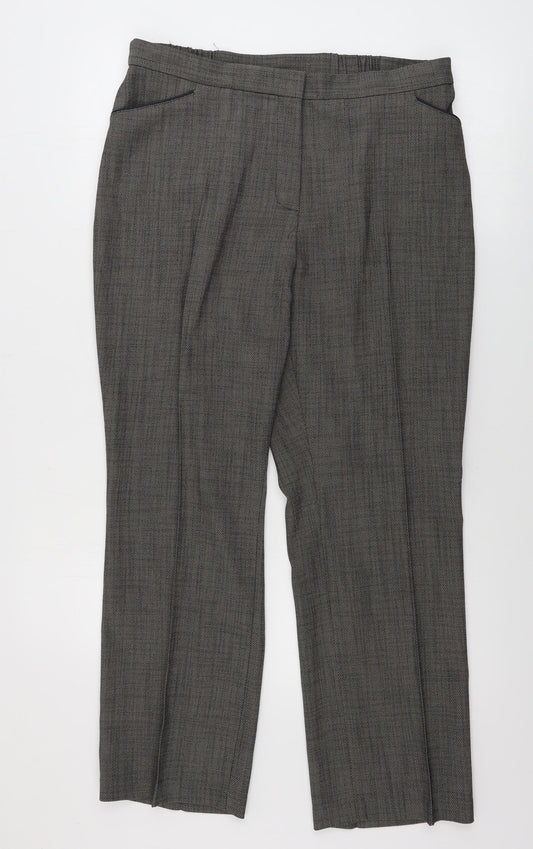 Womens UK Size 12 Marks and Spencer Regular Fit  Brown Trousers