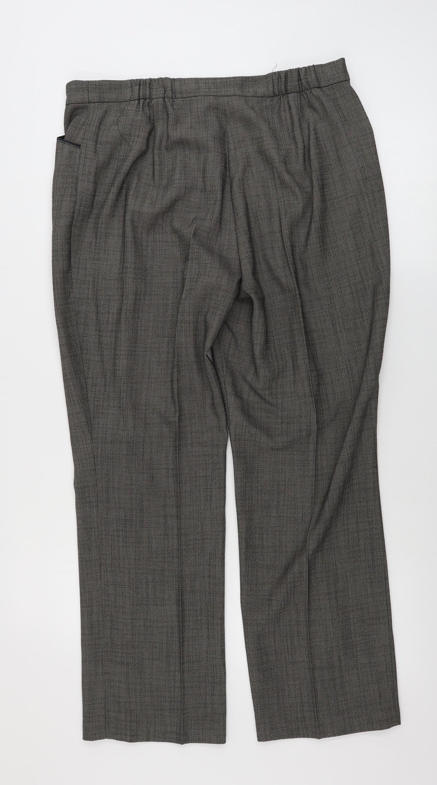 Womens UK Size 12 Marks and Spencer Regular Fit  Brown Trousers