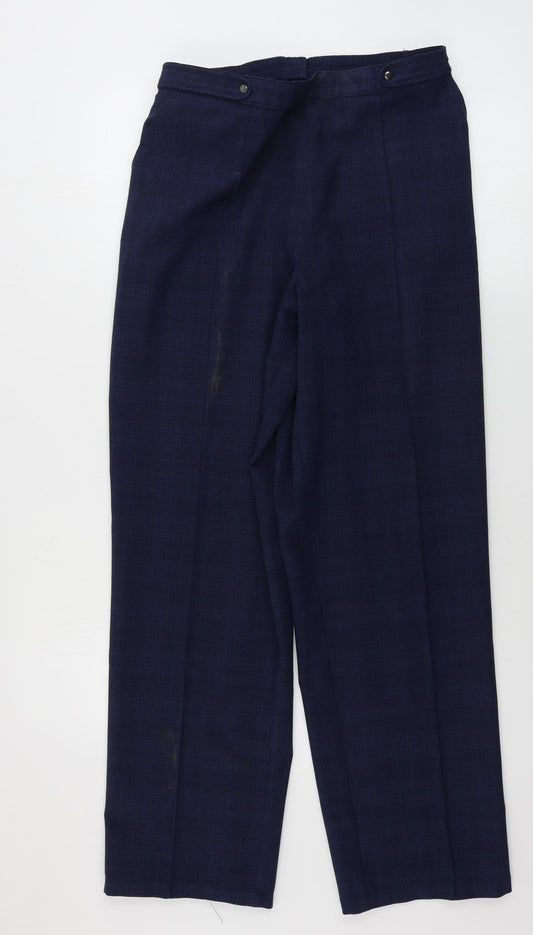 Womens UK Size 14 Marks and Spencer Regular Fit  Blue Trousers