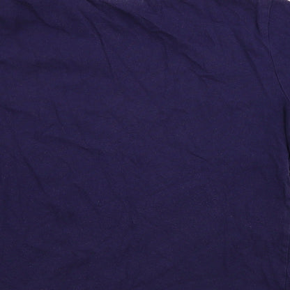 Brand and care label for TESCO boys’ blue basic t-shirt, size 6-7, years - moshi monsters