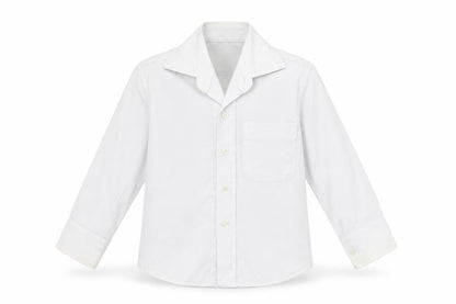 Front view of Angels boys’ white basic button-up, size 9-10, years