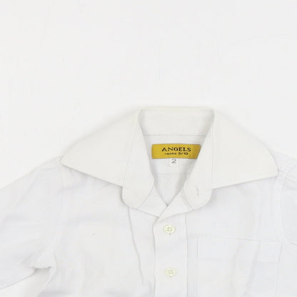 Angels Boys White   Basic Button-Up Size 9-10 Years