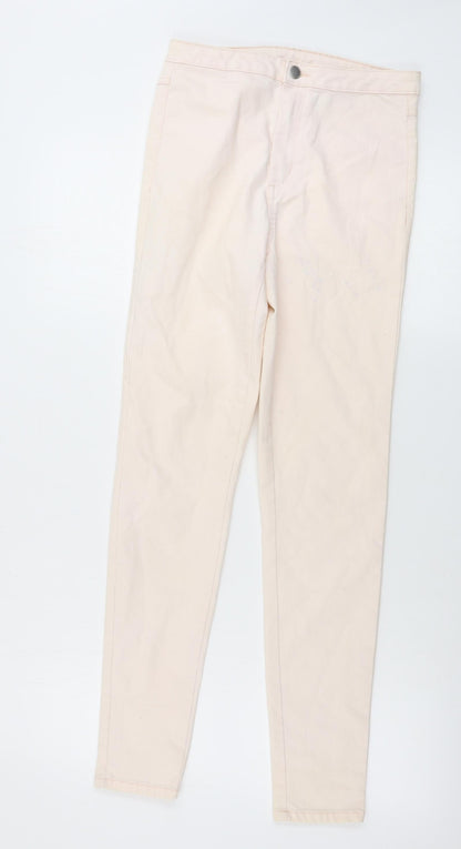 Womens UK Size 6 H&M Regular Fit Skinny Pink Jeans
