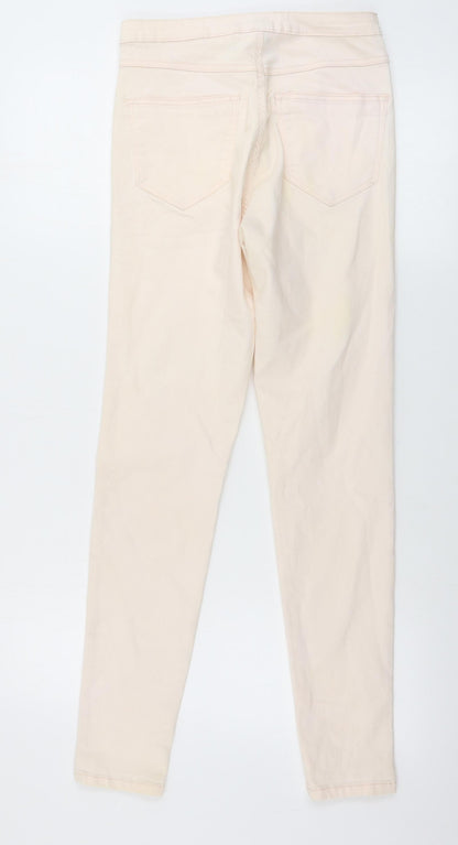 Womens UK Size 6 H&M Regular Fit Skinny Pink Jeans