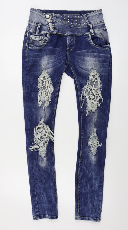 Womens UK Size 30 in denim Regular Fit Skinny Blue Jeans