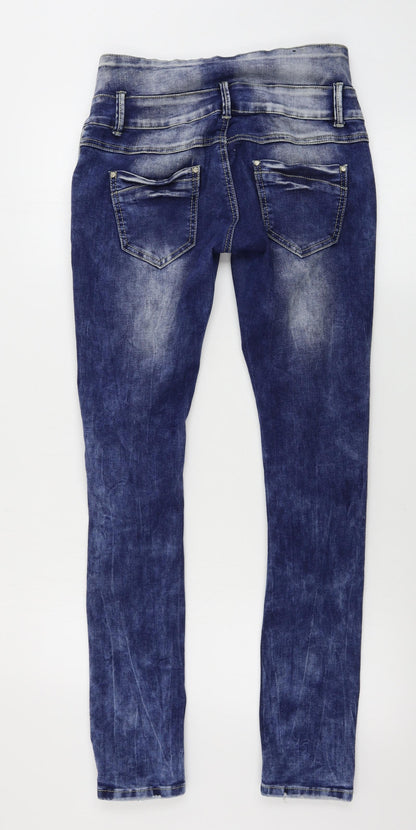 Womens UK Size 30 in denim Regular Fit Skinny Blue Jeans