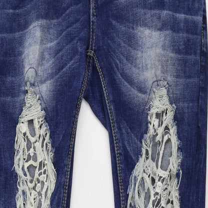 Womens UK Size 30 in denim Regular Fit Skinny Blue Jeans