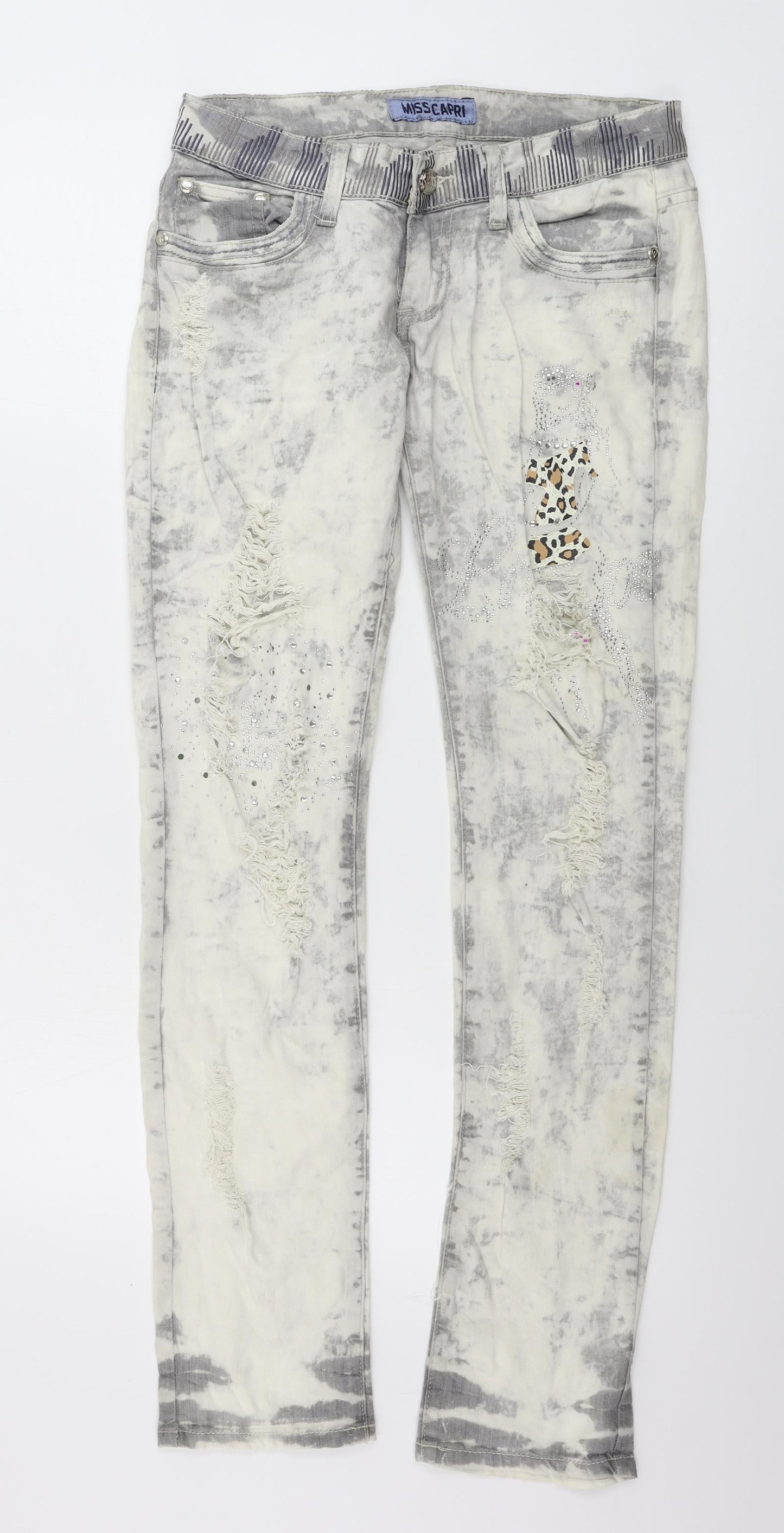 Miss Capri  Womens Ivory   Skinny Jeans Size 28 in L29 in