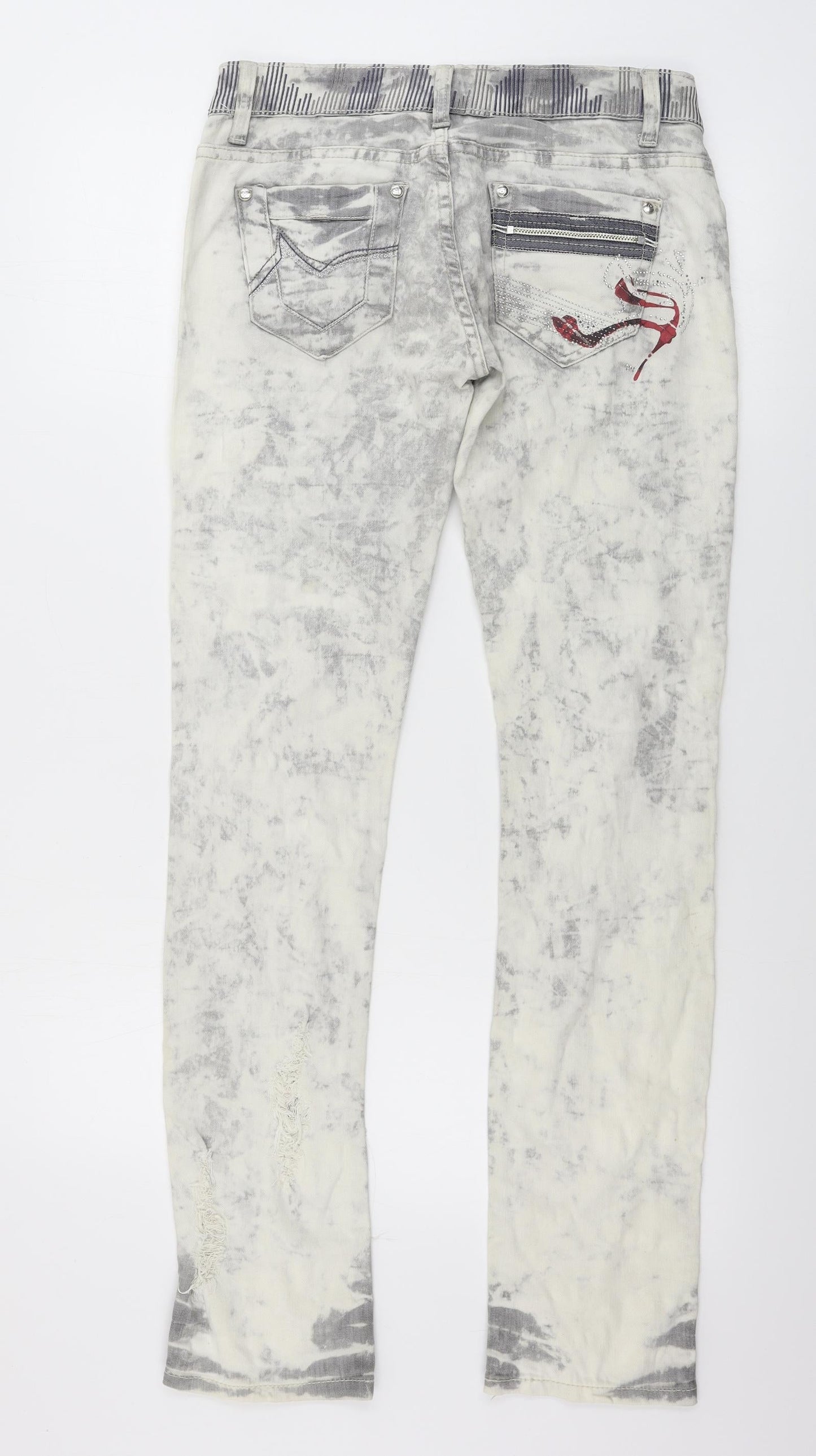 Miss Capri  Womens Ivory   Skinny Jeans Size 28 in L29 in