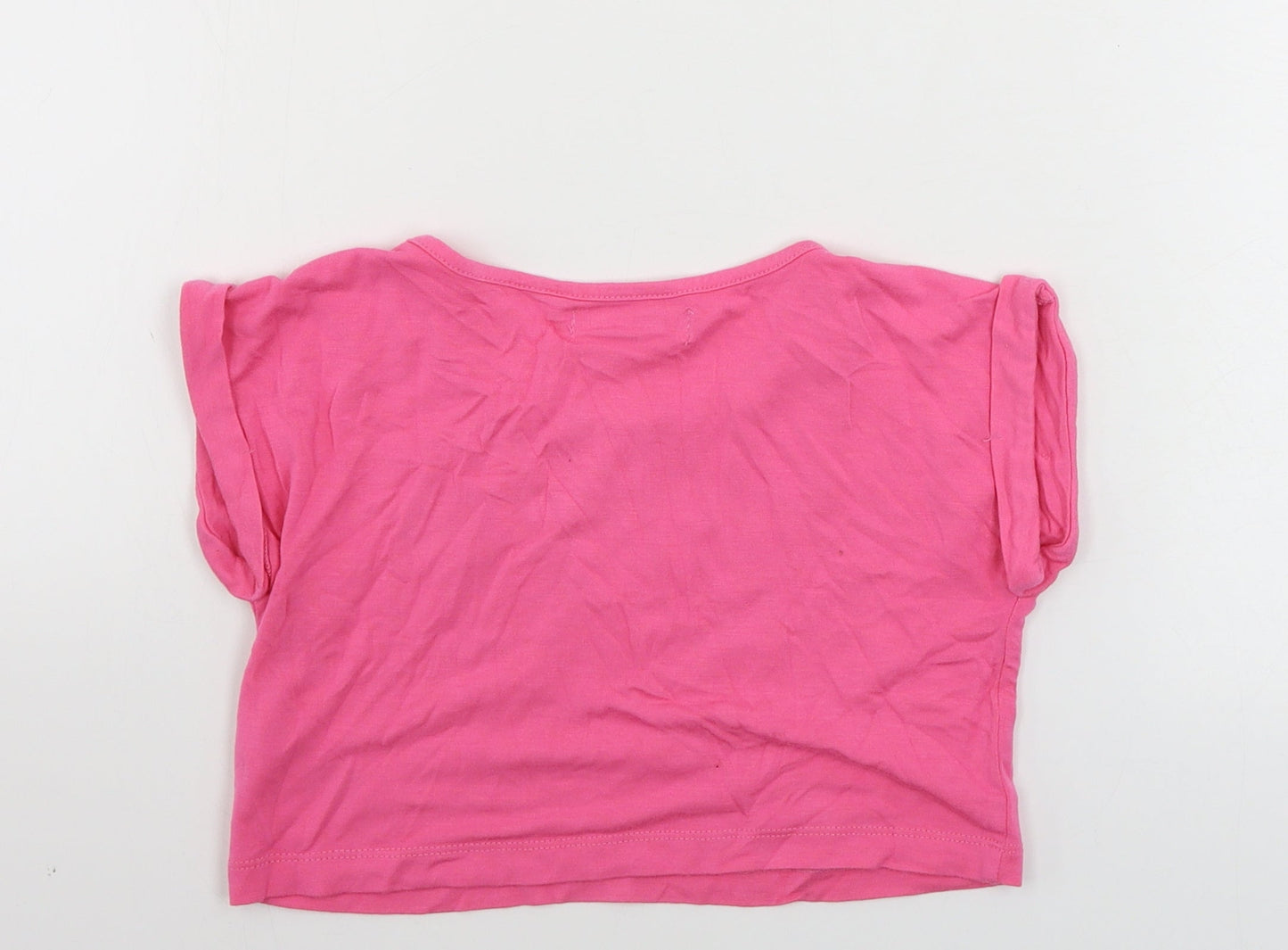 Pineapple  Girls Orange   Basic T-Shirt Size 7-8 Years