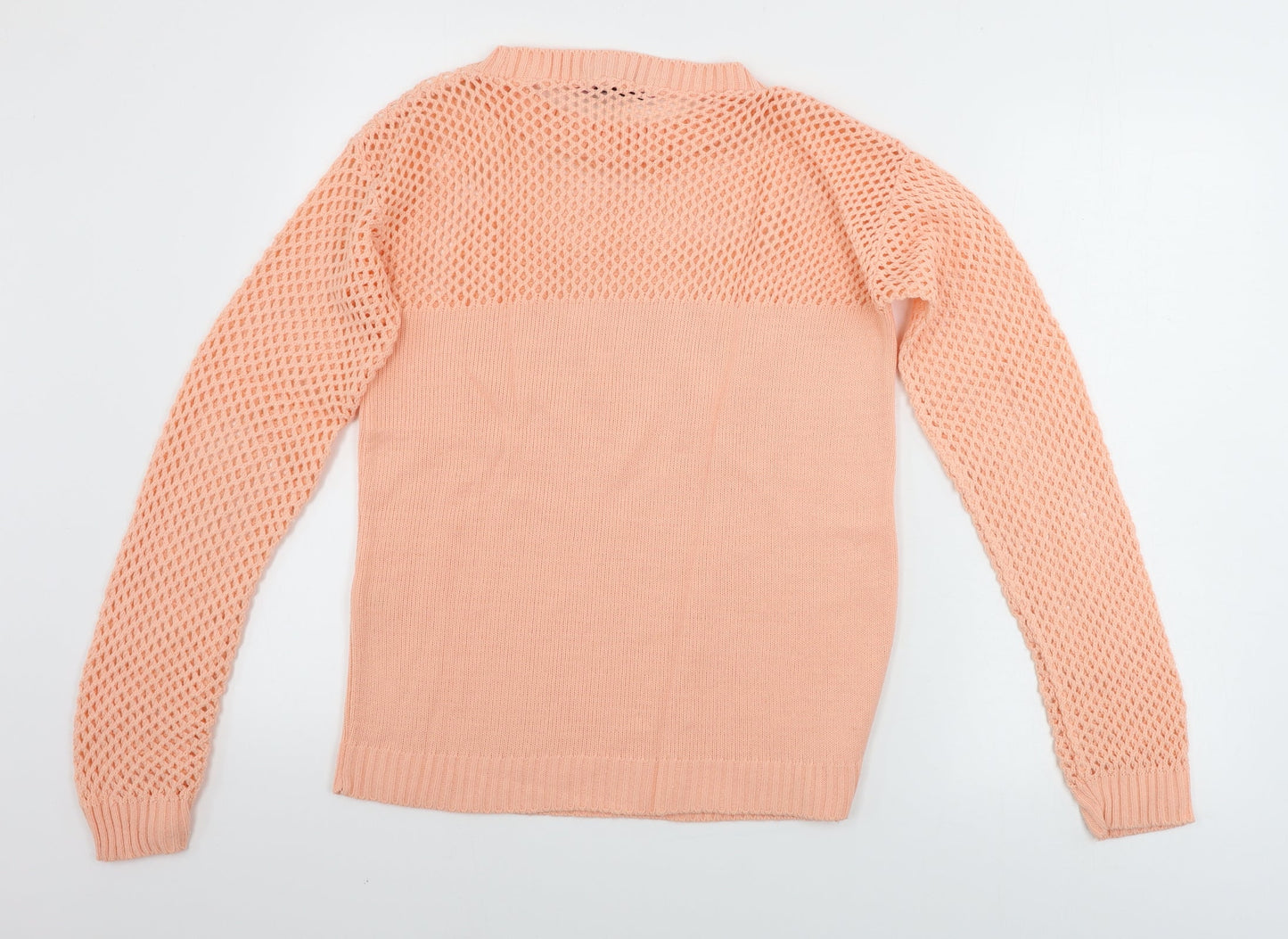 Boohoo  Womens Pink Houndstooth  Pullover Jumper Size M