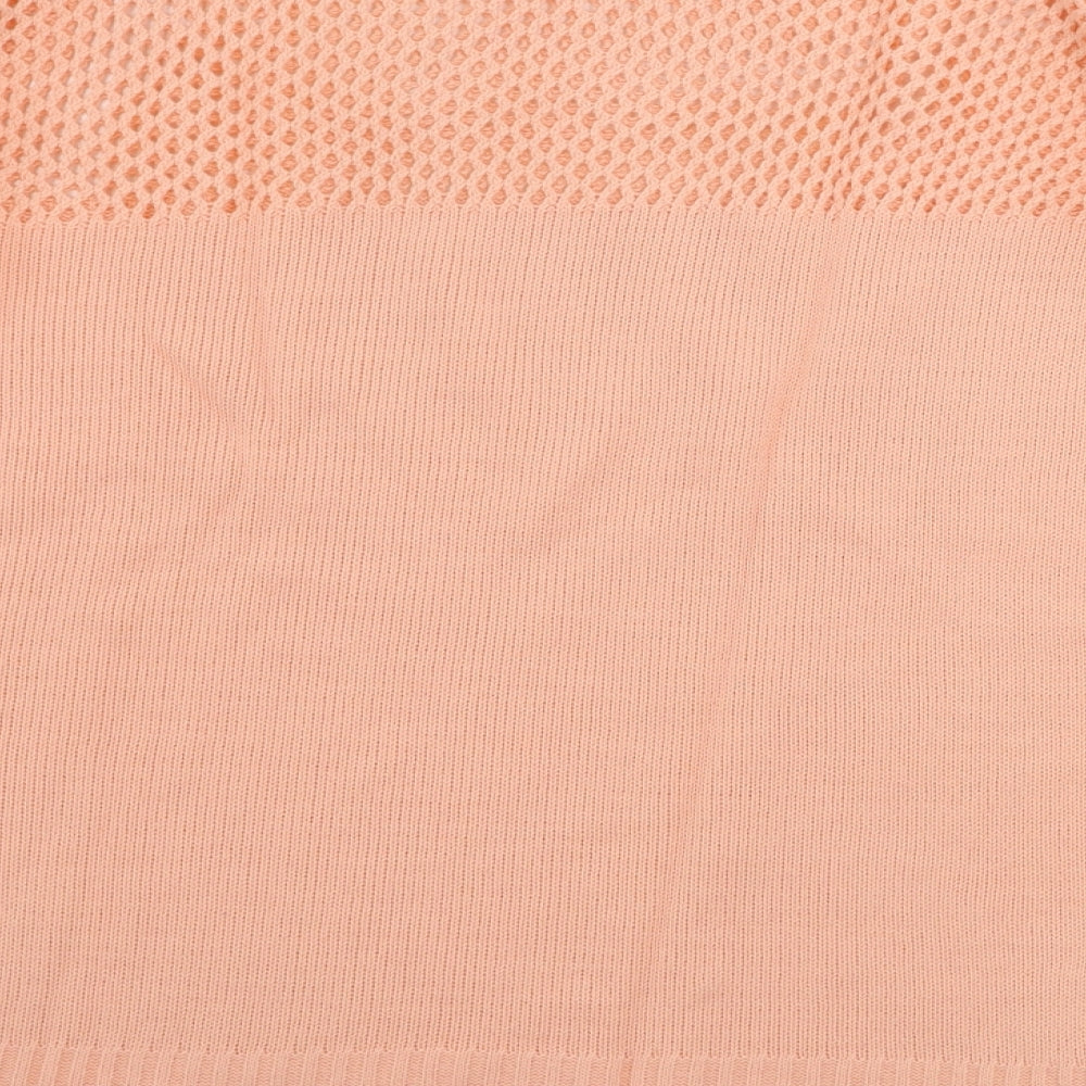 Boohoo  Womens Pink Houndstooth  Pullover Jumper Size M