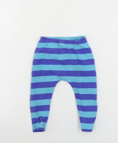 NEXT  Boys Blue Striped  Sweatpants Leggings Size 9-12 Months