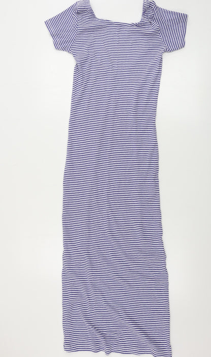 brave soul  Womens Blue Striped  Bodycon  Size M