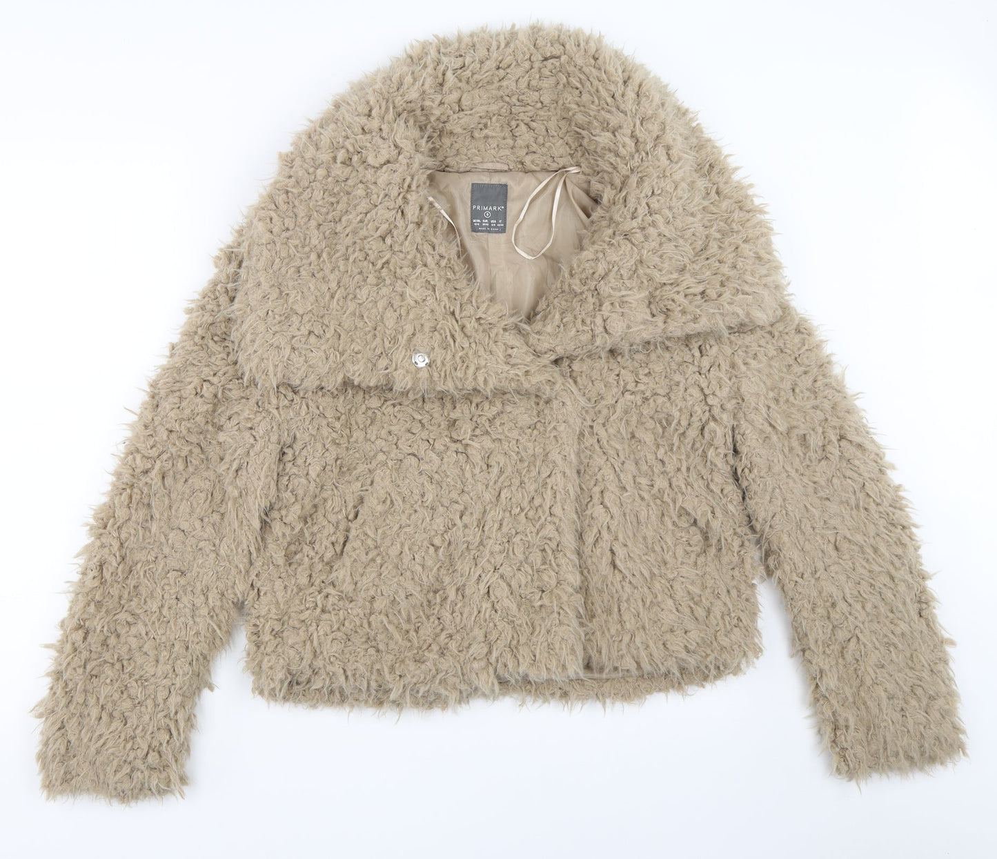 Primark Womens Beige   Overcoat Coat Size S