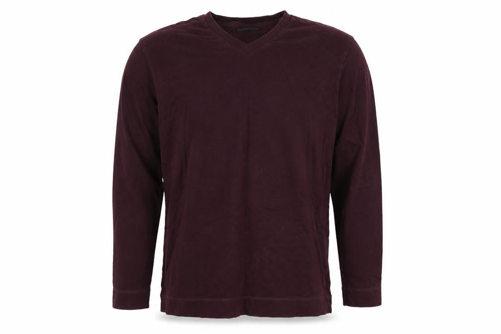 Front view of Burton men’s purple pullover sweatshirt, size XL