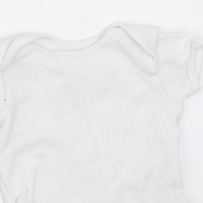 George Boys White   Babygrow One-Piece Size 0-3 Months