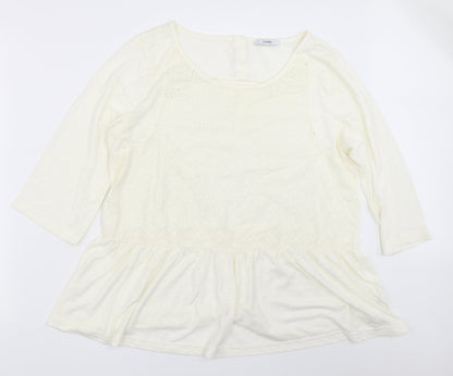 George Womens Ivory   Basic T-Shirt Size 18
