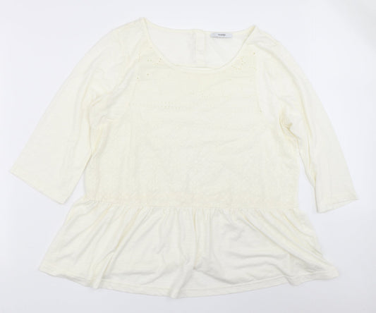 George Womens Ivory   Basic T-Shirt Size 18