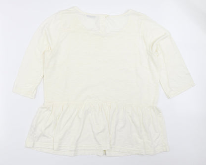 George Womens Ivory   Basic T-Shirt Size 18