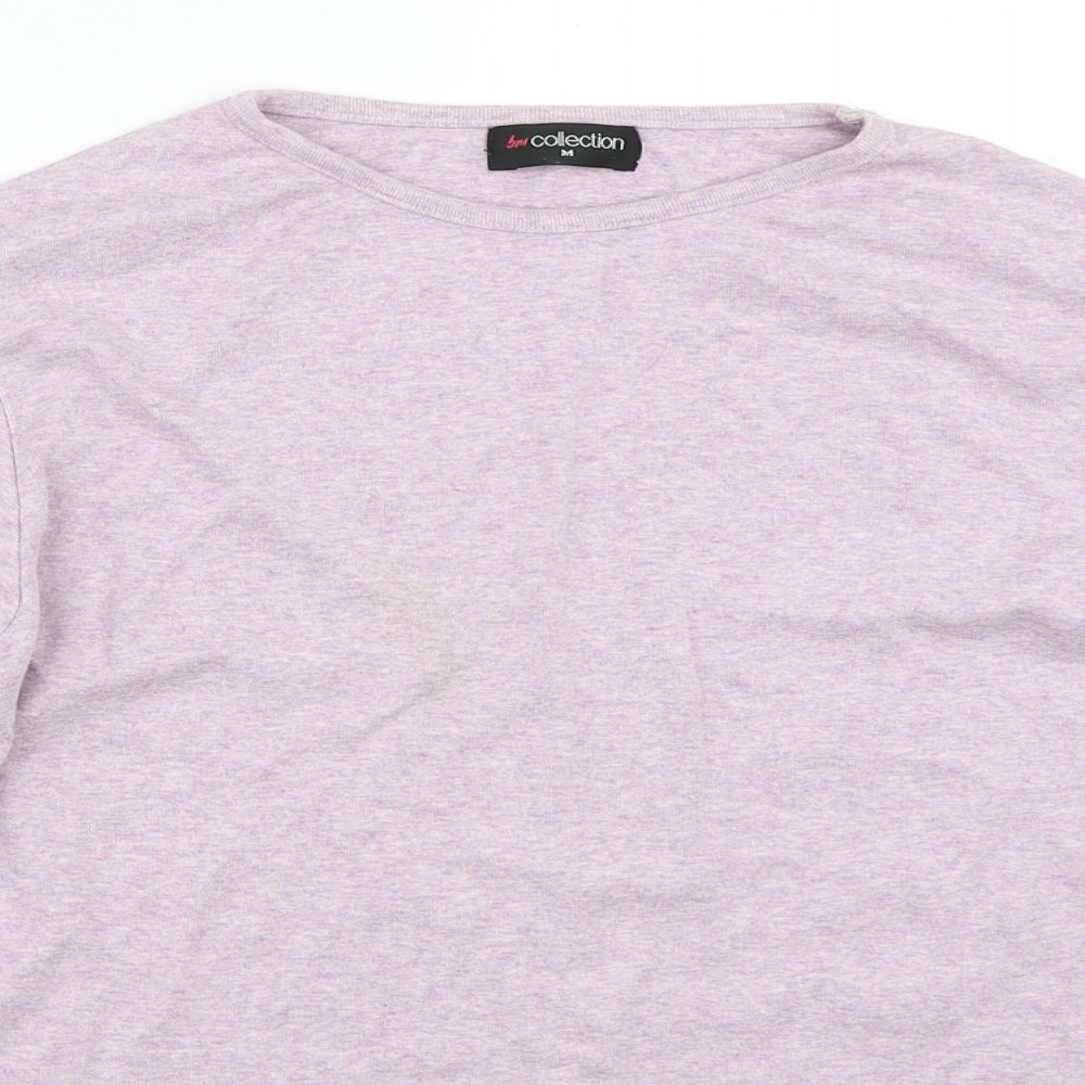 Womens UK Size M BM Collection Purple Basic T-Shirt