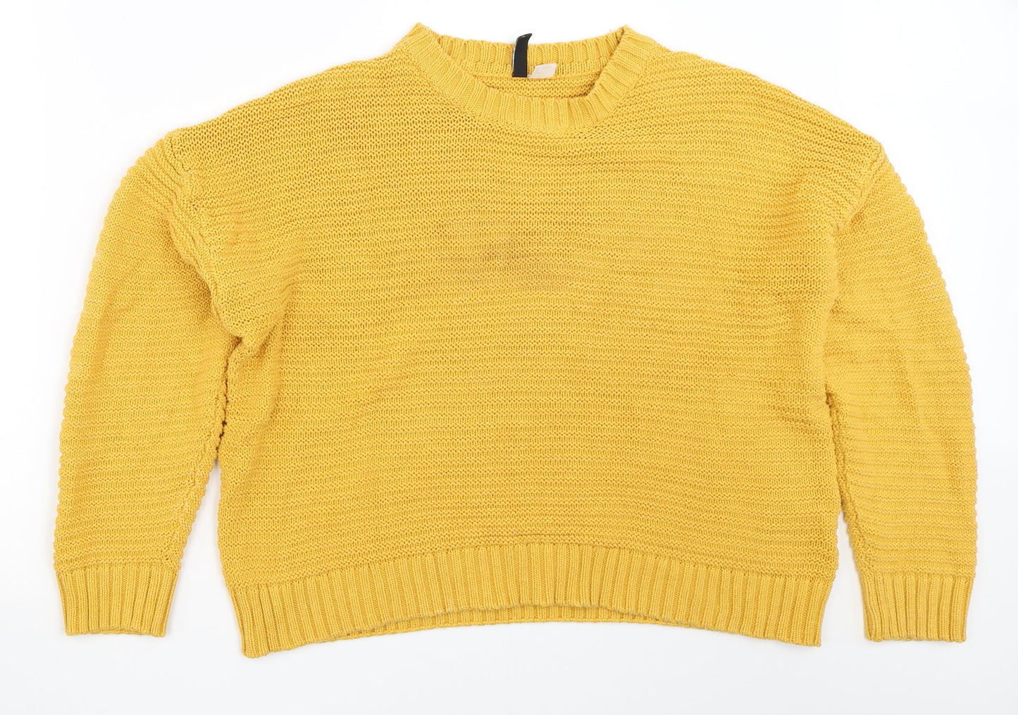 Womens UK Size L H&M Yellow Pullover Jumper