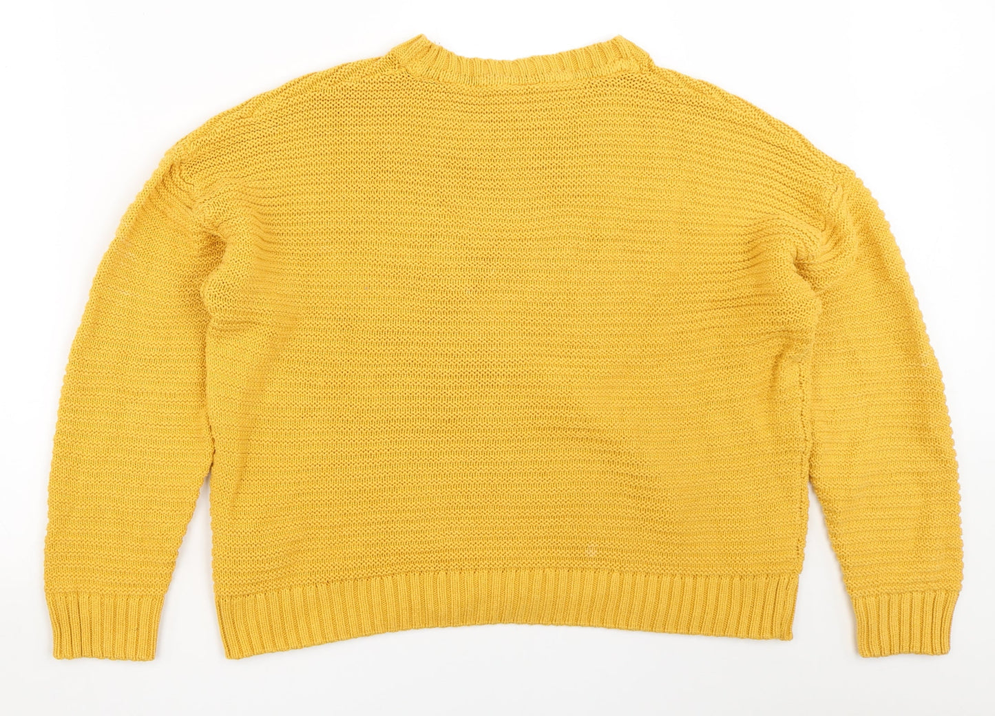 Womens UK Size L H&M Yellow Pullover Jumper