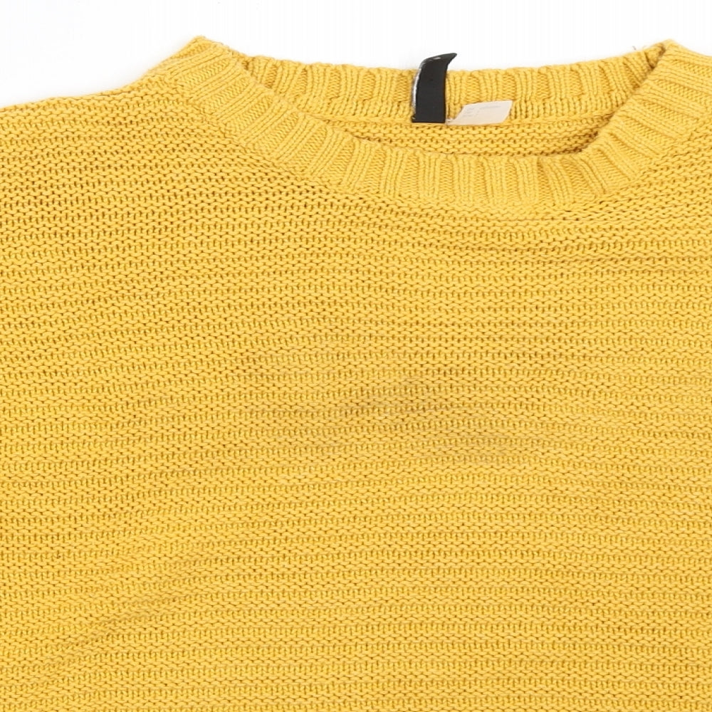 Womens UK Size L H&M Yellow Pullover Jumper