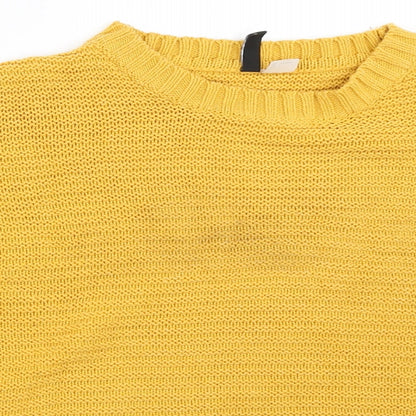 Womens UK Size L H&M Yellow Pullover Jumper