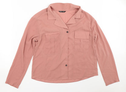 SheIn Womens Pink   Basic Button-Up Size M
