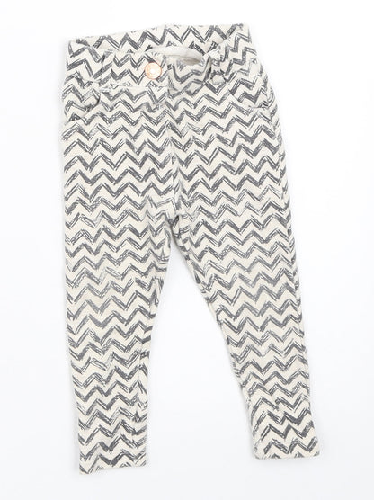 TU Girls Ivory   Capri Trousers Size 12-18 Months